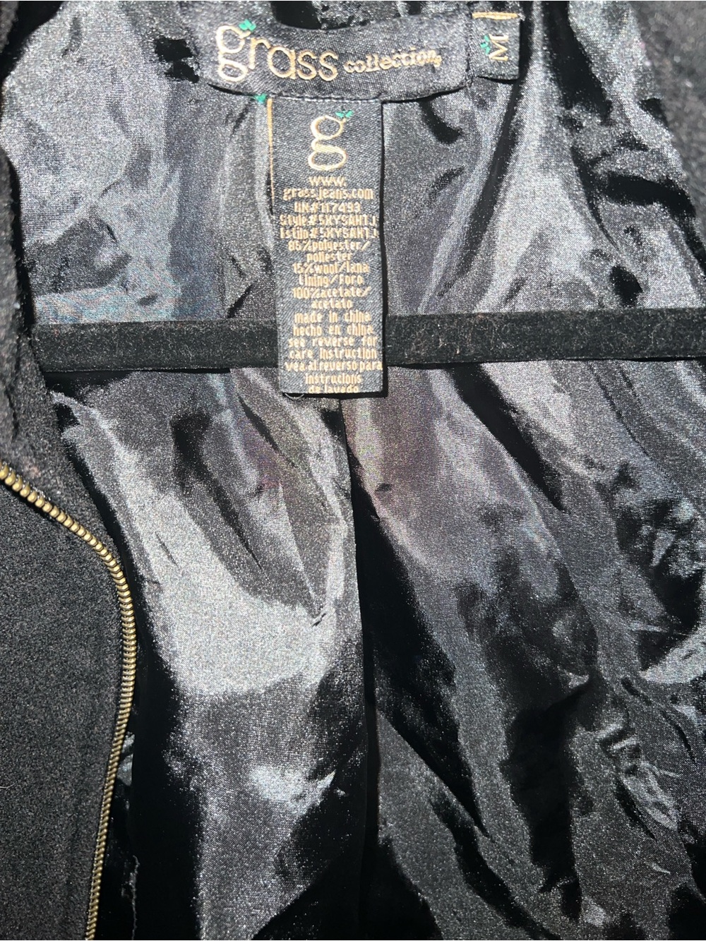 grass collection Black Ruffle Zip-Front Jacket - Picture 2 of 10